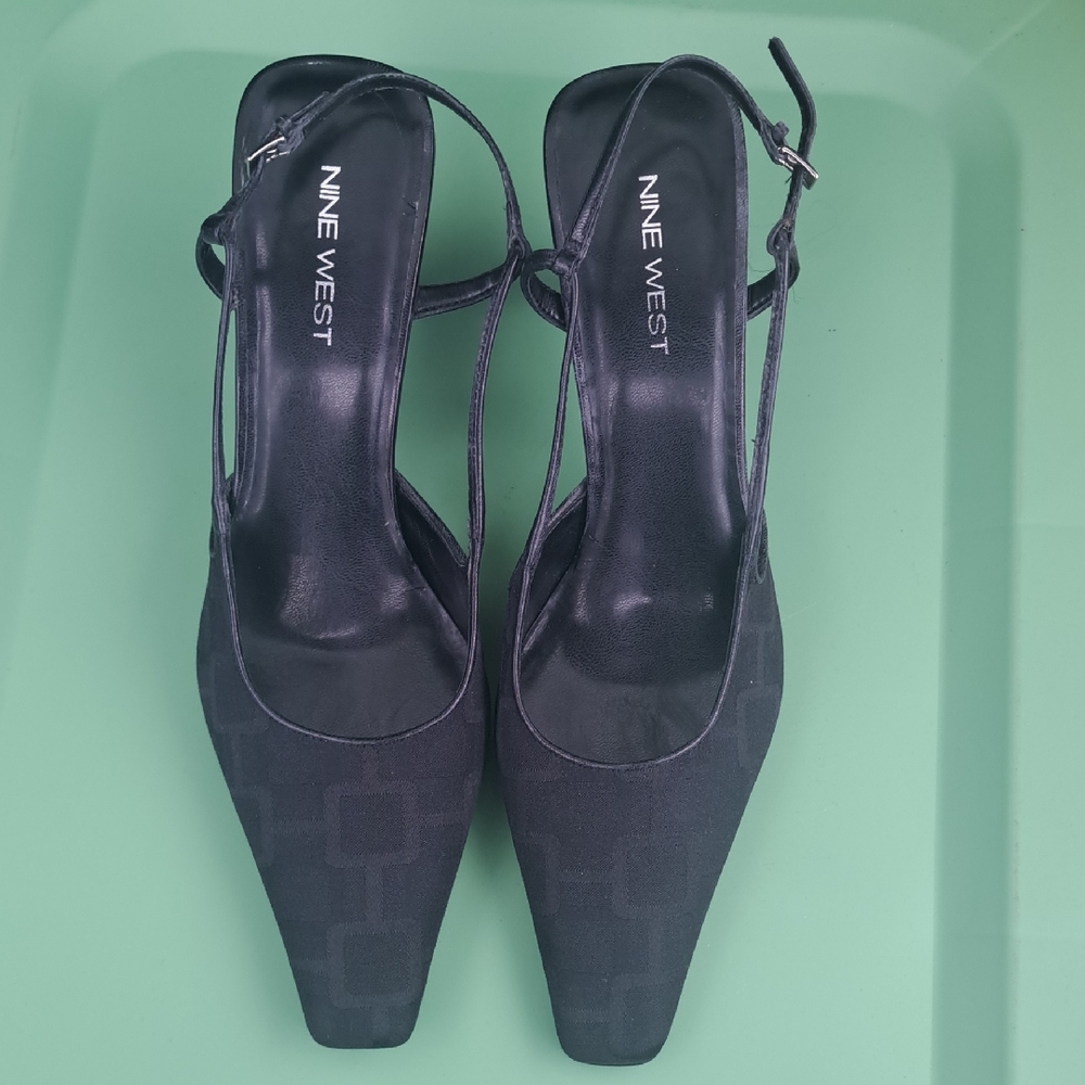 Nine West Black Heeled Sandals